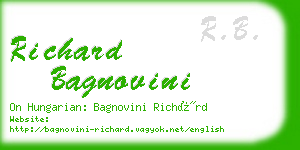 richard bagnovini business card